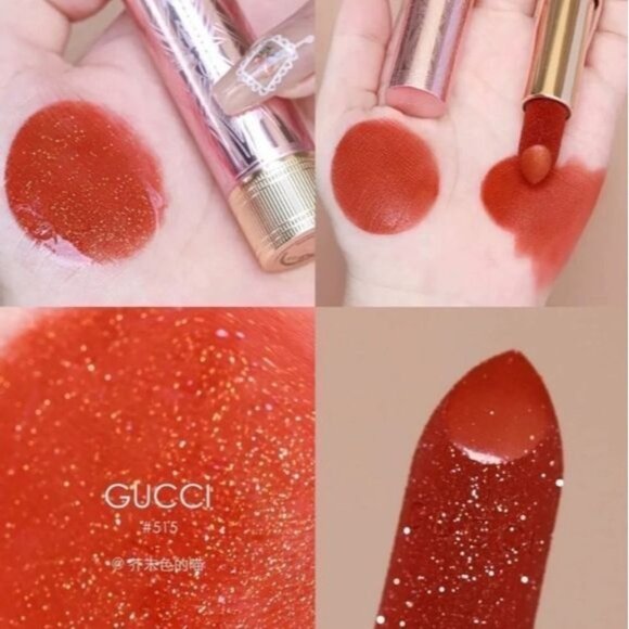 Gucci Rouge À Lèvres Lunaison Limited Edition Lipstick Devotion 515 0.12 Oz - Picture 3 of 15